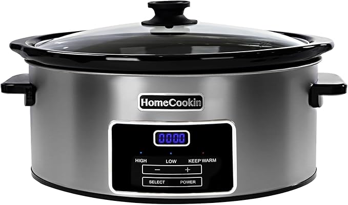 HOMECOOKIN 7-Quart Programmable Slow Cooker