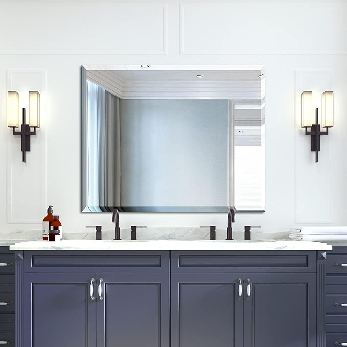Mirrorons Beveled Mirror, Bathroom Mirrors