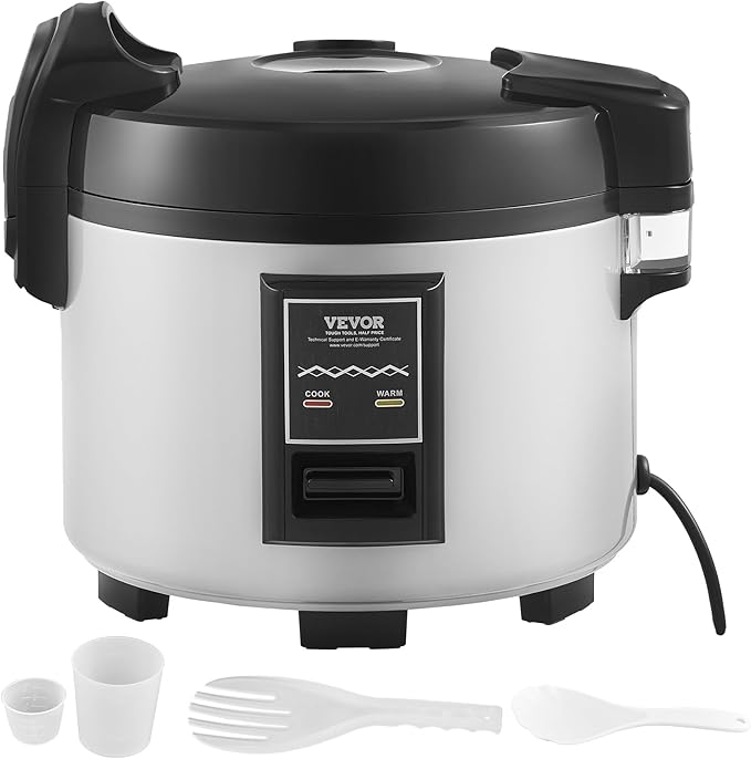 VEVOR Commercial Rice Cooker, 60-Cup Rice Cooker, 13.74 Qt / 13 Liter Large