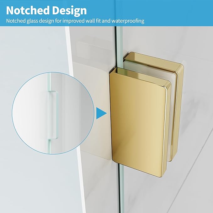 Shower Glass Panel, 28.5" W x 78.75" H Fixed Shower Screen Panel
