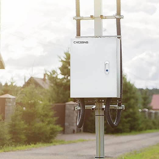 Outdoor Electrical Box 16 x 12 x 8”D NEMA 4X Enclosure Steel Box, Waterproof &