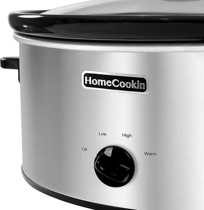 HOMECOOKIN 6 Quart Slow Cooker Oval Manual Pot Food Warmer