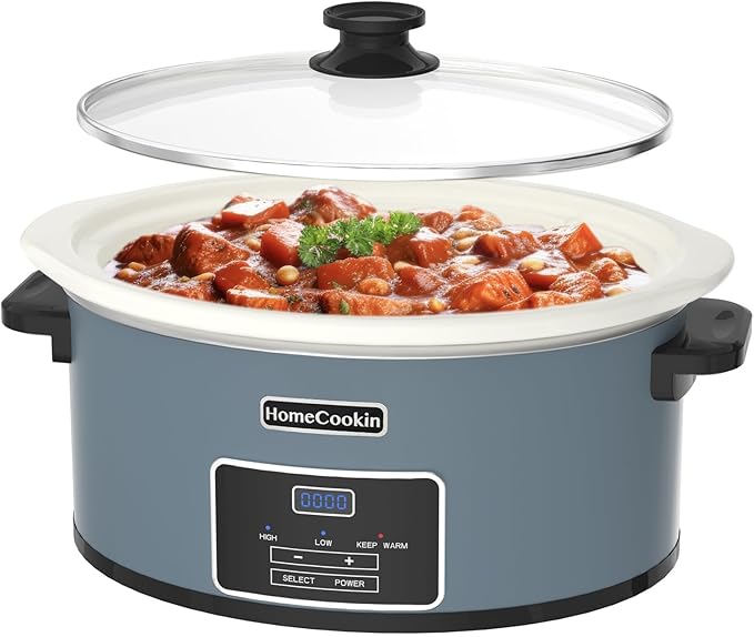 HOMECOOKIN 6-Quart Programmable Slow Cooker