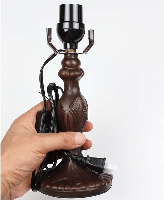Bieye B10718 Antique Brown Table Lamp Base with E26 Light Socket, 4" Wx14.5 H