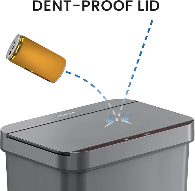 iTouchless Prime 13.2 Gallon Sensor Trash Can, Slim and Space-Saving, Durable