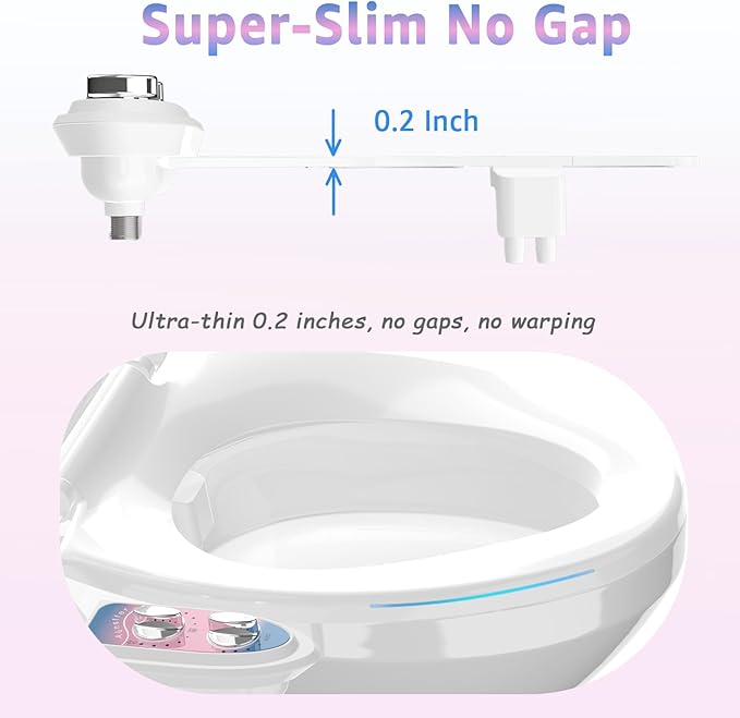 Toilet Bidet Attachment for Toilet, No-Electric Fresh Cold Water