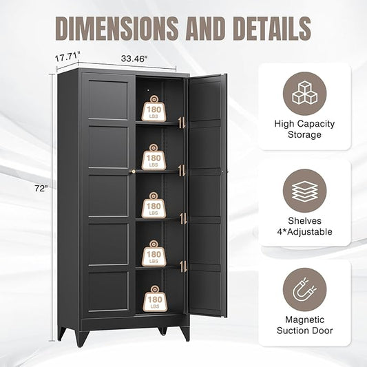 Yizosh Metal Pantry Cabinet,