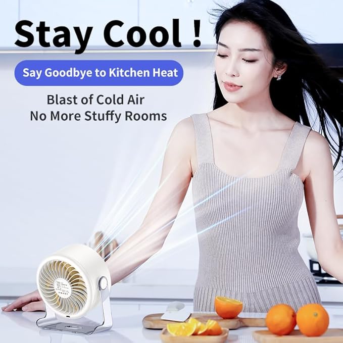 Coolhill USB Desk Fan for Bedroom: 100 Speeds Digital Display Quiet Table Fan