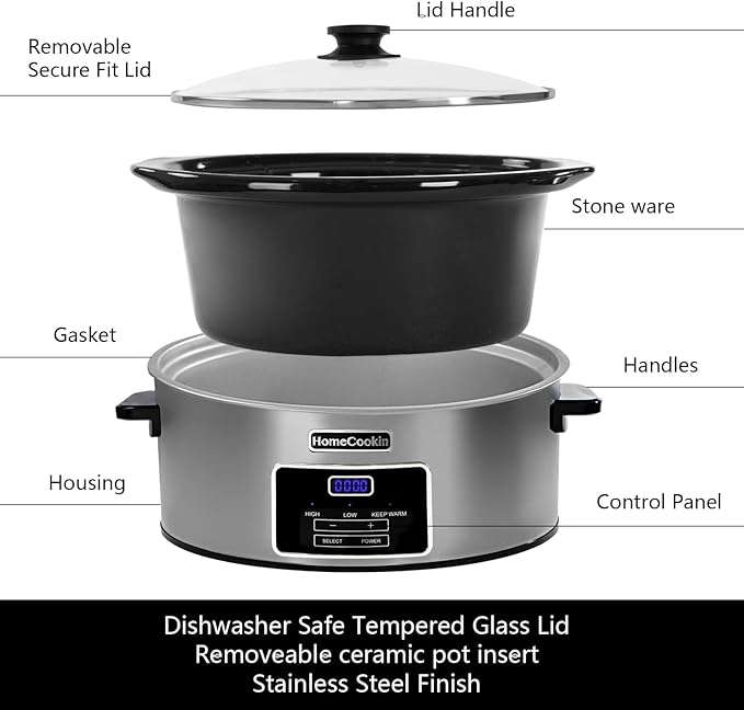 8-Quart Digital Programmable Slow Cooker