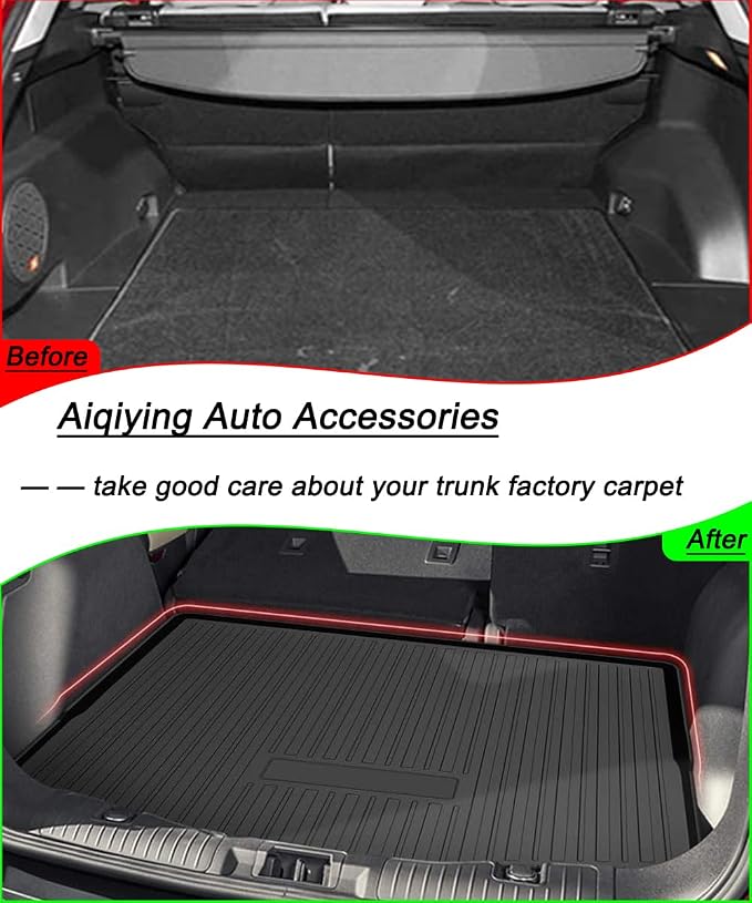 Escape Cargo Liners - Compatible with 2020-2025 2026 Ford Escape(Not for Hybrid), All Weather Rear Trunk Tray Cargo Mats Protector 3D Waterproof Durable Odorless Anti-Slip Accessories