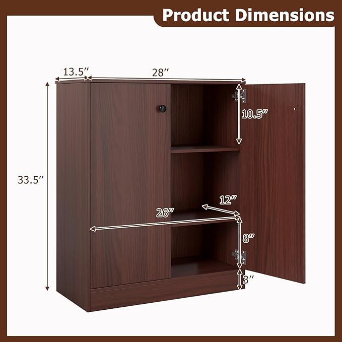 Giantex 2 Door Storage Base Cabinet