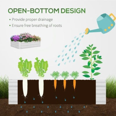 Outsunny Galvanized Raised Garden Bed With Mini Greenhouse Cover, Outdoor Metal Planter Box With 2 Roll-Up Windows For Growing Flowers, Fruits, Vegetables, And Herbs, 50 X 37.5 X 36.25, Green