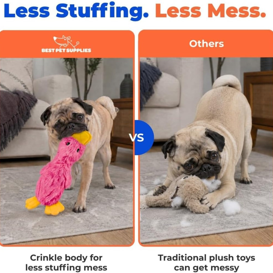 Best Pet Supplies Interactive Squeaky Dog Chew Toy, Ideal Dog Toys For Chewers, Small, Medium Large Dogs, And Fetch Lovers