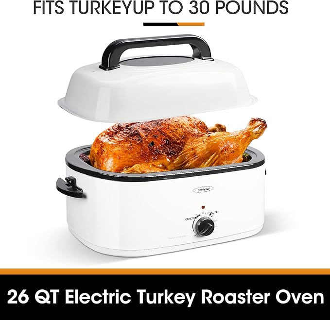 Sunvivi 26-Quart Roaster Oven, Electric Roaster Oven