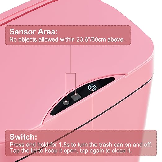 2 Pack 2.7 Gal Bathroom Trash Can