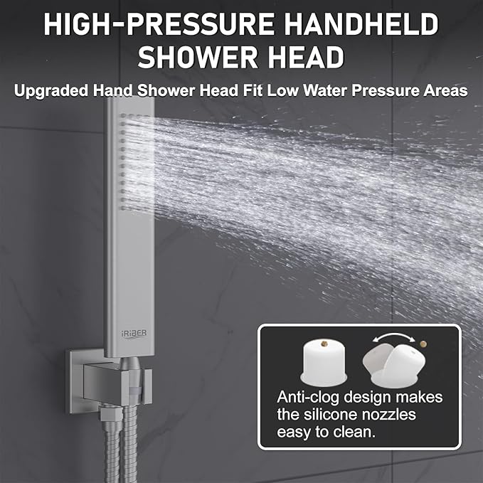 Iriber 12-Inch Rainfall Shower System