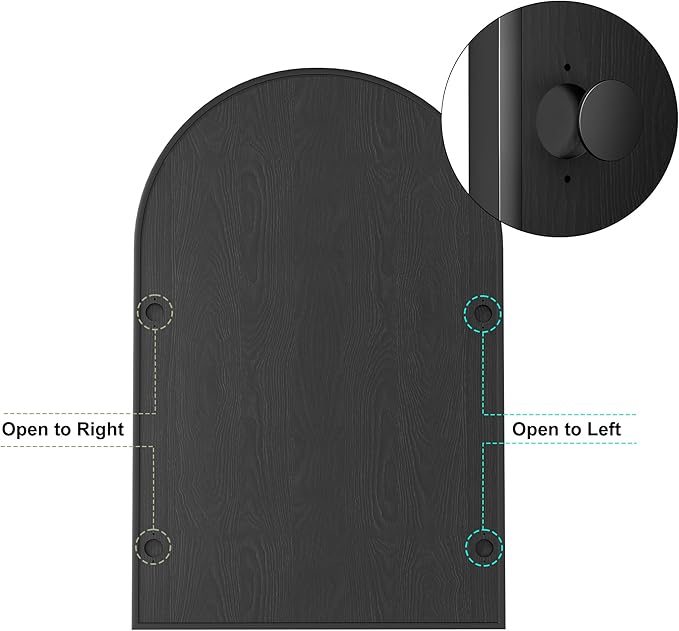 Brushed Black Arched Medicine Cabinet