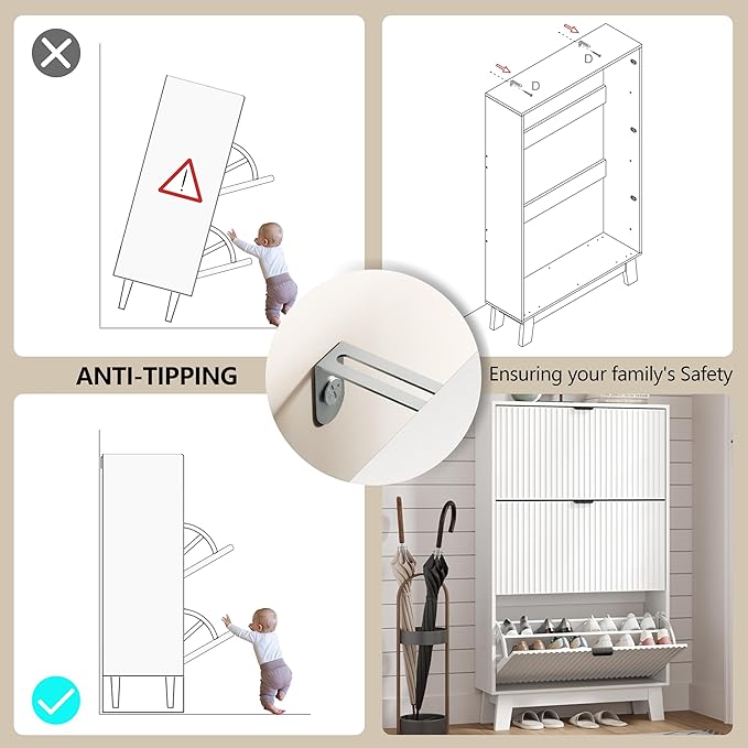 Shoe Cabinet Storage for Entryway