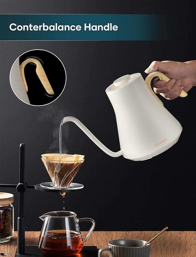 Electric Kettle, Gooseneck Electric Kettle, ±1℉ Precise Temperature Control