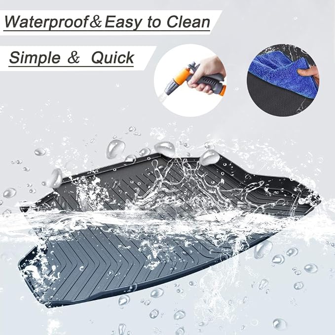 RAV4 Cargo Mat - All-Weather Trunk Tray Floor Mat Compatible with 2006-2012 Toyota RAV4,3D Custom-Fit Waterproof Non-Slip Durable Odorless Raised-Edge TPO Accessories