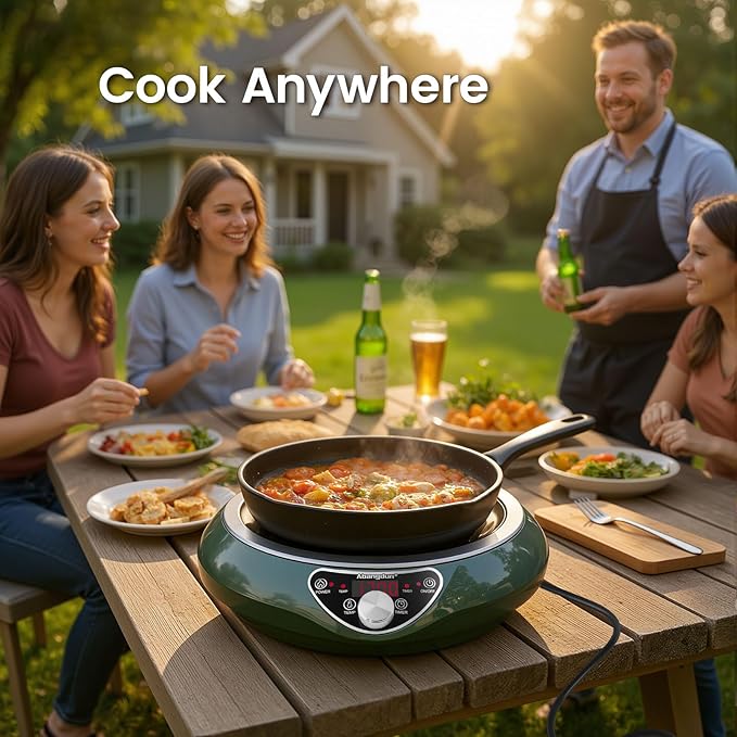 Induction Wok Cooktop,1700W Electric Wok Portable Induction Single Burner Used