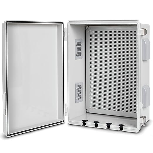 Electrical Junction Box, Ventilated Design, Cable Grommets, Indoor/Outdoor Use