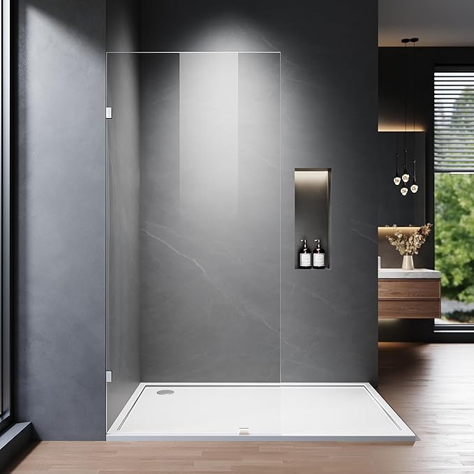 Shower Glass Panel, 28.5" W x 78.75" H Fixed Shower Screen Panel