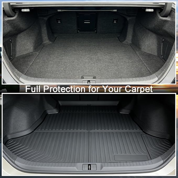 Aiqiying Floor Mats&Cargo Liners Compatible with Toyota Camry 2025-2026 Modelss,All Weather Waterproof Durable Custom-Fit Back Trunk Tray Front Rear Rows Full Set Carpet Protection TPE Accessories