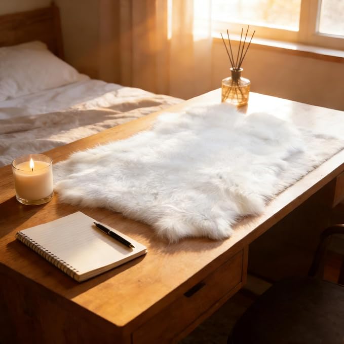 Craft Rabbit Fur Pelt Skin Genuine Tanned Animal Hide with Sewing Quality Leather 12" by 14" for Decoration DIY Crafts Cat Dog Toys Fur Fabric(5Pcs, White)