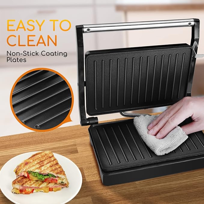 Panini Press Sandwich Maker, Aigostar 1000W Sandwich Press Grill