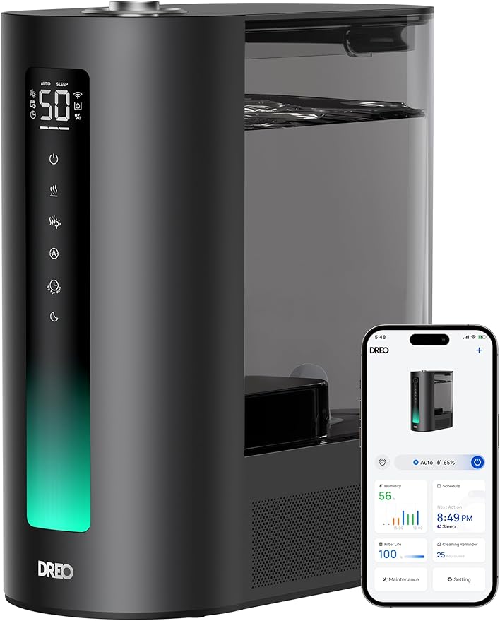 DREO 6L Humidifiers for Bedroom, Smart Warm & Cool Mist for Large Room