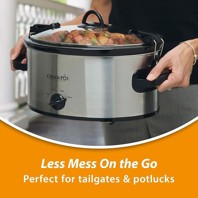 Crock-Pot SCCPVL600S Cook' N Carry 6-Quart Oval Manual Portable Slow Cooker
