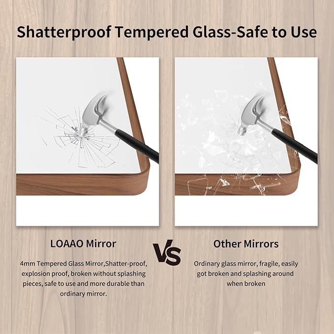 LOAAO 48X40 Inch Bathroom Mirror
