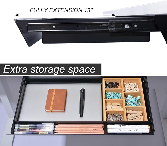 Large Under Desk Mounted Sliding Drawer