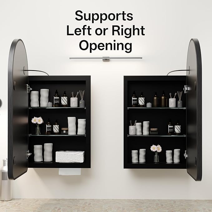 LED Arched Bathroom Medicine Cabinet