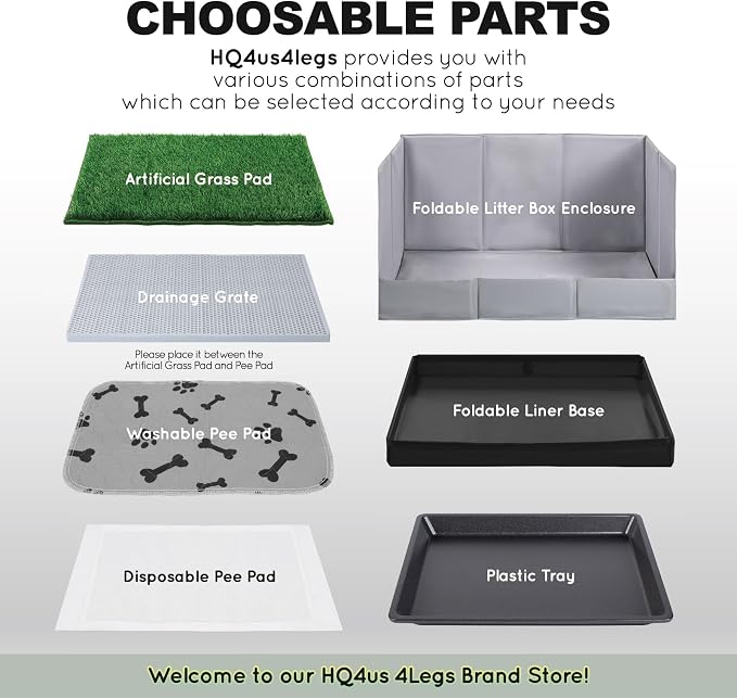 HQ4US 4LEGS Dog Pee Pads, Thick/Ultra Absorbent Puppy Dog Training Pads, Large Size 36”×24”,Odor Eliminating Gel, Deodorizing Factors, with Pet Inducer (35 Count)