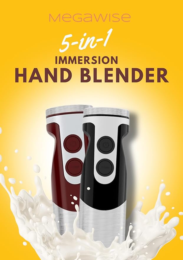 MegaWise Pro Titanium Reinforced 5 in1 Immersion Hand Blender, Powerful