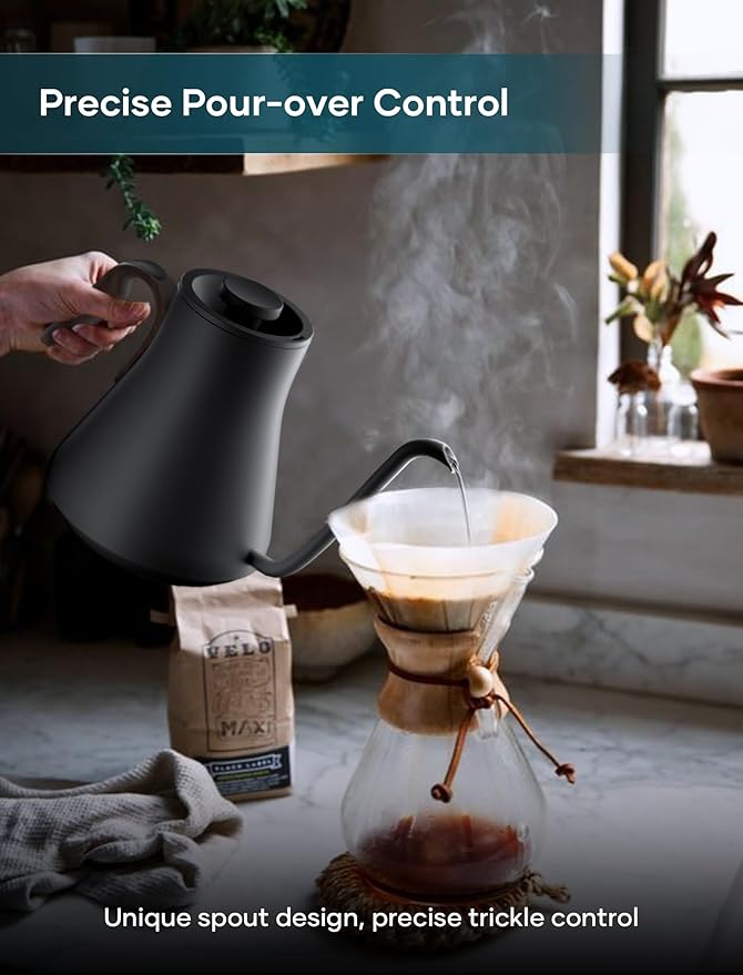 Electric Kettle, Gooseneck Electric Kettle, ±1℉ Precise Temperature Control