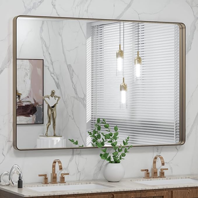 LOAAO 48”X32” Bronze Bathroom Mirrors