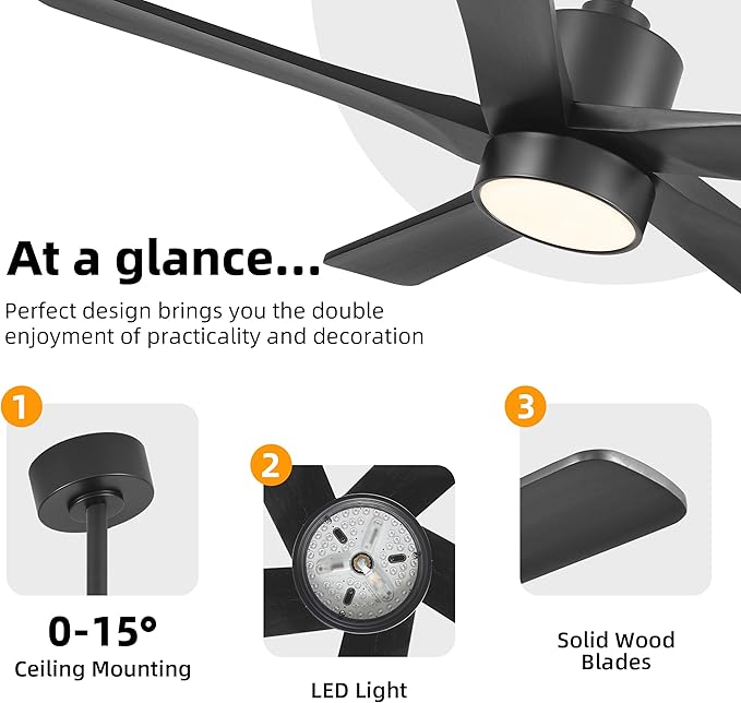 WINGBO 48 Inch DC Ceiling Fan