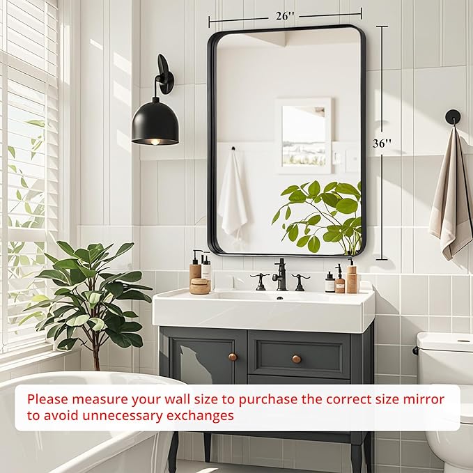 Fabuday 26x36 Inch Bathroom Wall Mirror