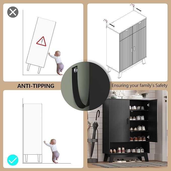 Shoe Cabinet Storage for Entryway
