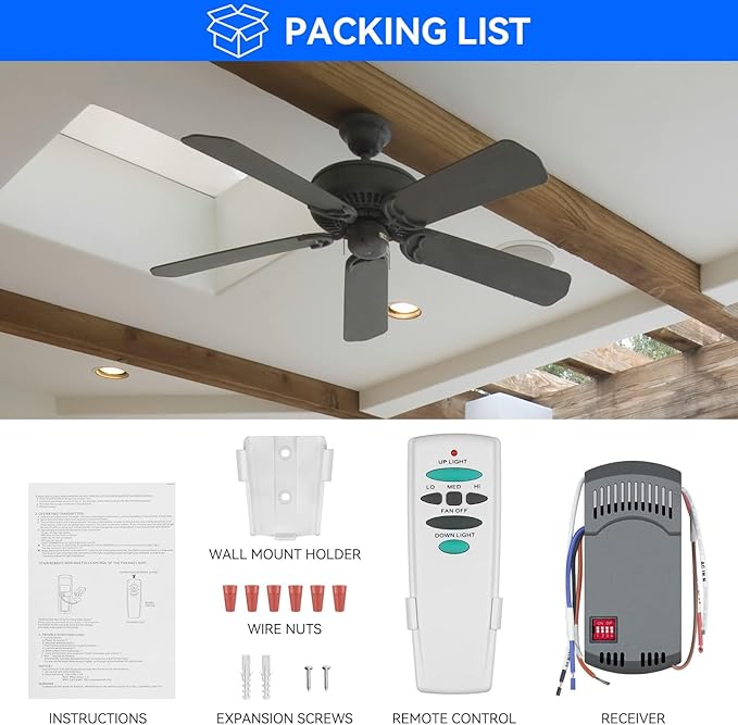 Universal Ceiling Fan Remote Control Kit