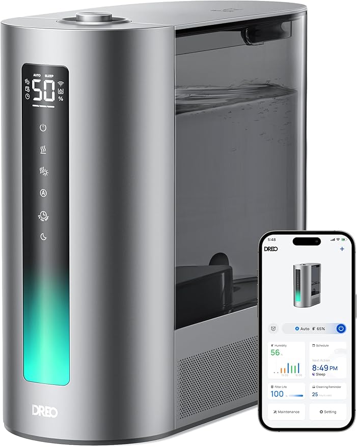 DREO 6L Humidifiers for Bedroom, Smart Warm & Cool Mist for Large Room