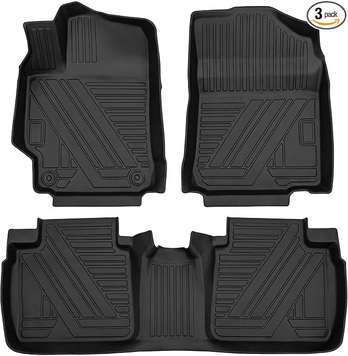 Aiqiying Floor Mats Compatible with Toyota Camry 2007-2011& 2012-2017,All Weather Carpet Protector 3D Waterproof Durable Odorless Custom-Fit FrontRear Rows Full Set TPE Car Liners Accessories