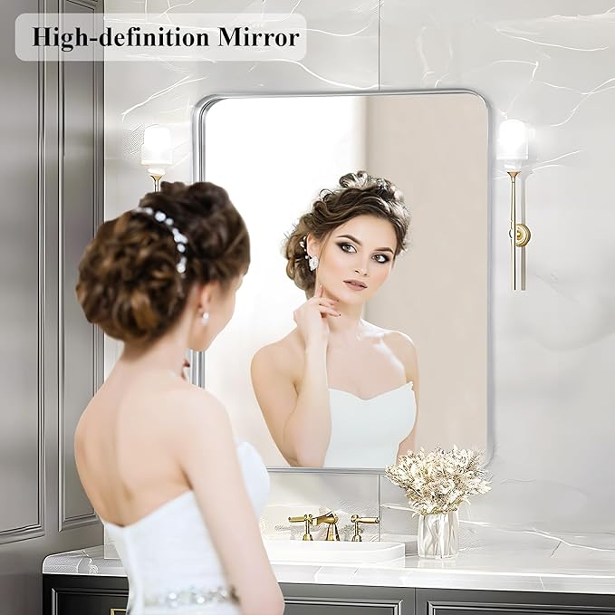 Fabuday Silver Bathroom Mirror