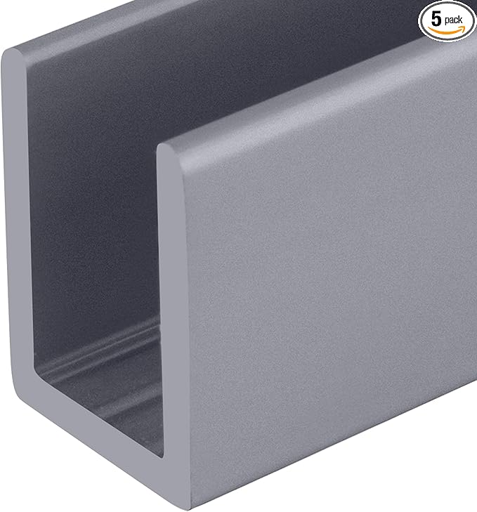 Brixwell SDCD3812A-CCP18-XCP5 Satin Anodized Frameless Shower Door Aluminum