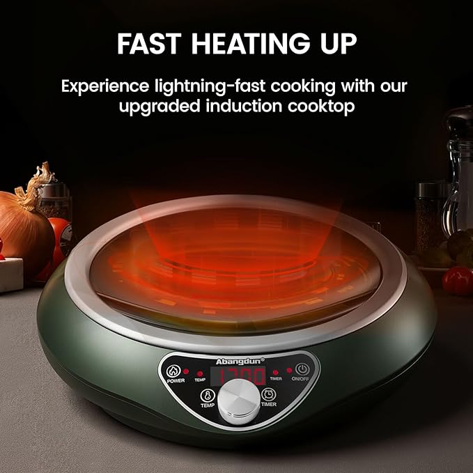 Induction Wok Cooktop,1700W Electric Wok Portable Induction Single Burner Used