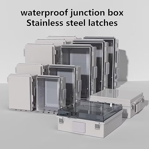Electrical Junction Box, Ventilated Design, Cable Grommets, Indoor/Outdoor Use