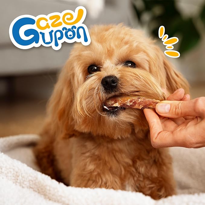 gazeupon Dog Treats,Chicken&Duck Wrapped Sweet Potato,Healthy Training Snacks for Dogs, Rawhide Free,14.1 oz